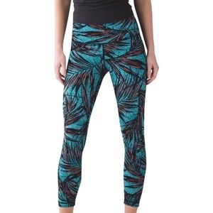 Lululemon Palm Tree High Rise Leggings 29”